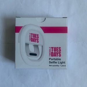 Portable selfie ring light